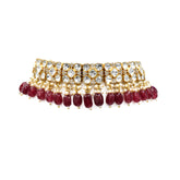Aashi Polki Choker - Red- The Pashm